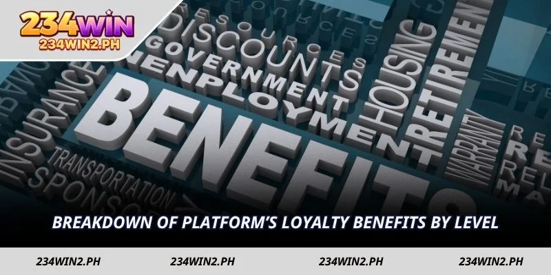 Breakdown of platform’s loyalty benefits by level