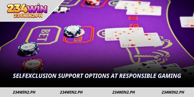 Selfexclusion support options at Responsible Gaming