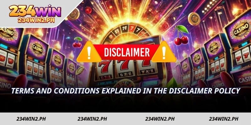 Terms and conditions explained in the Disclaimer policy