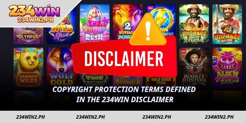 Copyright protection terms defined in the 234WIN Disclaimer