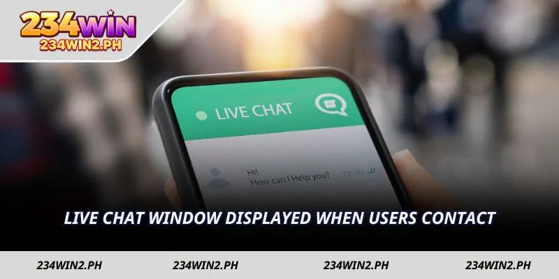 Live chat window displayed when users contact