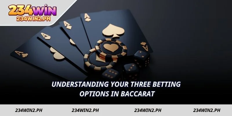 Understanding your three betting options in Baccarat