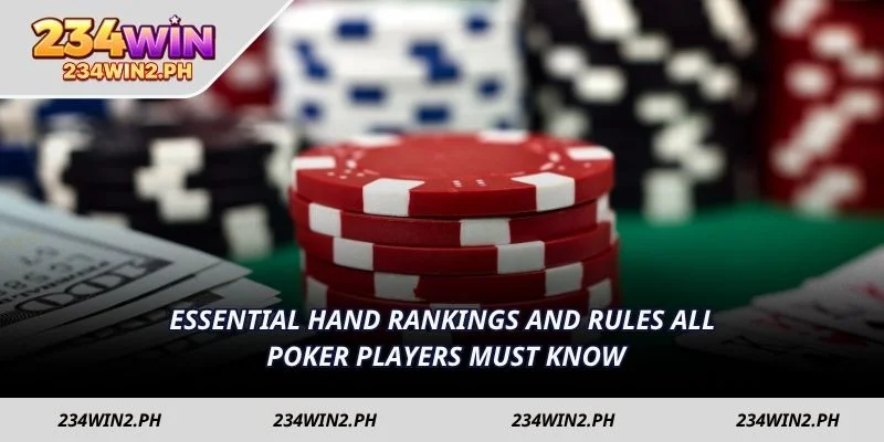 Essential hand rankings and rules all Poker players must know