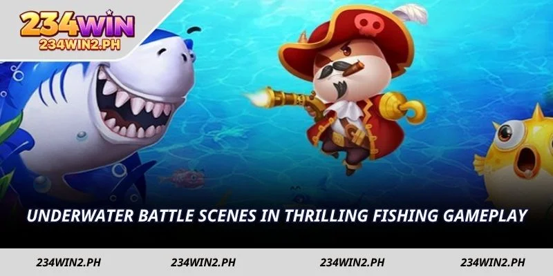 Underwater battle scenes in thrilling Fishing gameplay