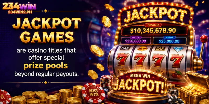 Jackpot games are casino titles that offer special prize pools beyond regular payouts.